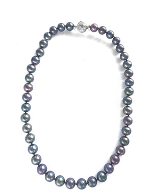 Peacock Grey Pearl Necklace