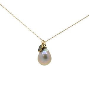Pearl and Diamond Pendant Necklace
