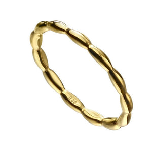 Gold Plated Silver Organic Wave Ring