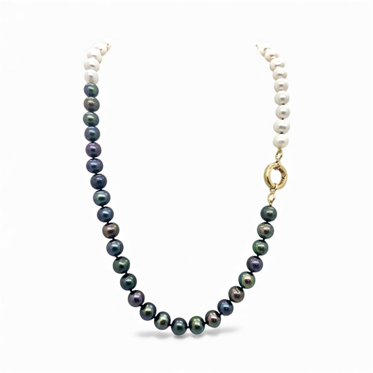 Two-Tone Pearl Necklace
