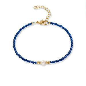 Spinel and Pearl Bracelet