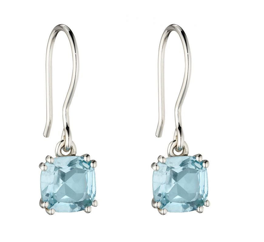 Blue Topaz Drop Earrings
