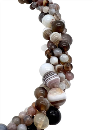 Botswana Agate Four Strand Necklace