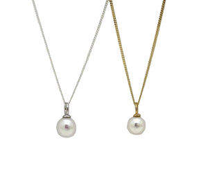 Round Pearl Drop Necklace