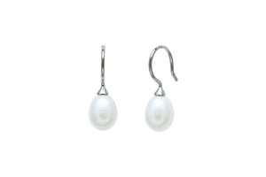 Pearl Drop Earrings on Silver