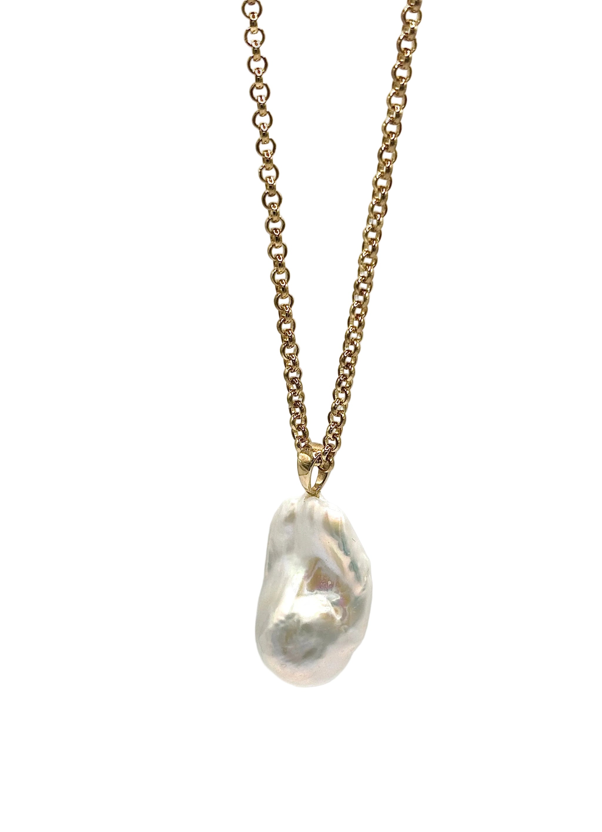 Large Baroque Fireball Pearl Pendant