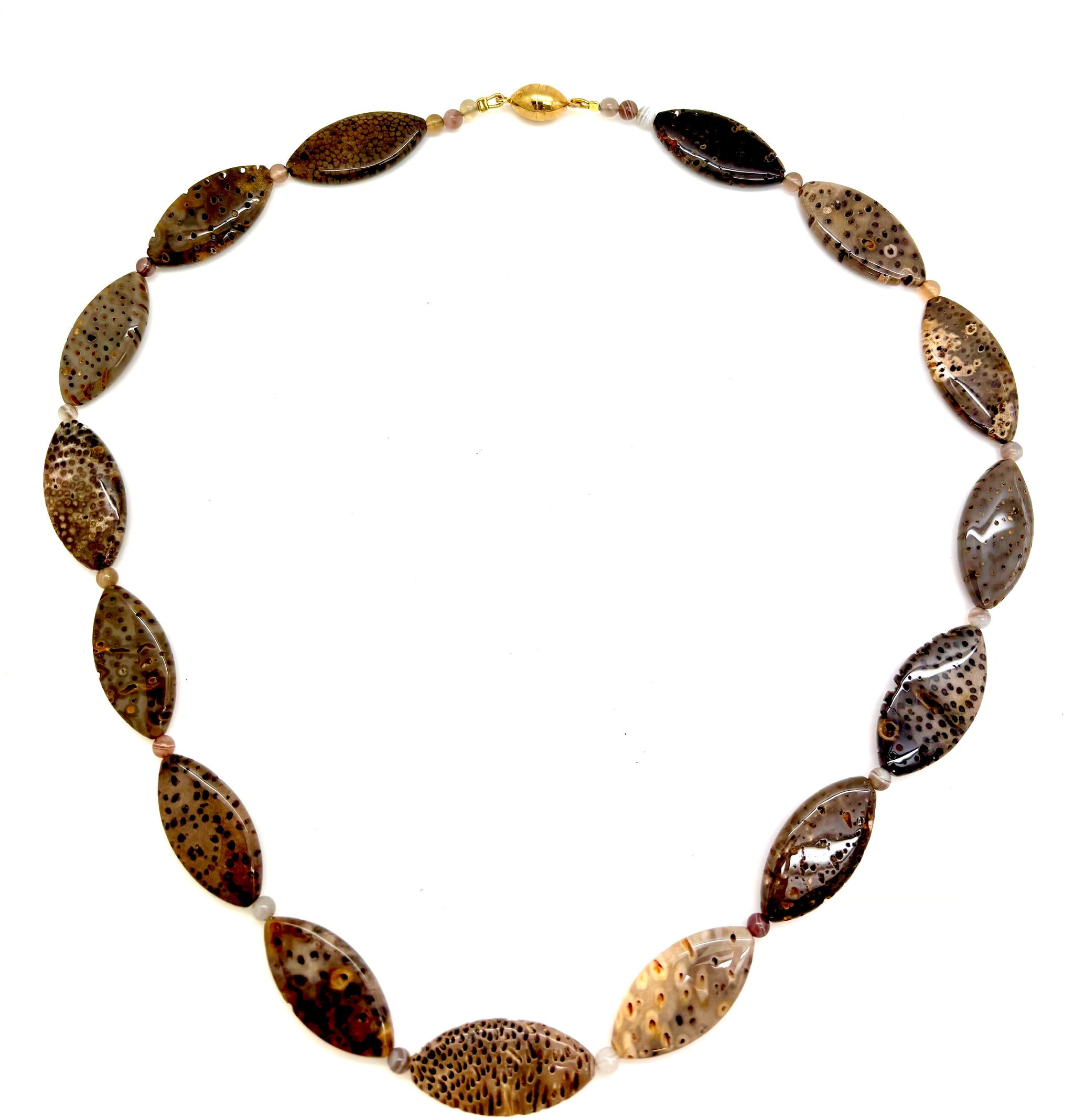 Fossilised Palm Beads Necklace