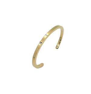 Gold Square Open Bangle