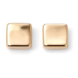 Square Gold Stud Earrings