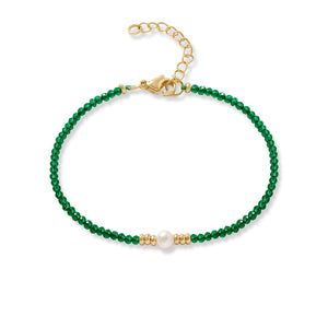 Spinel and Pearl Bracelet