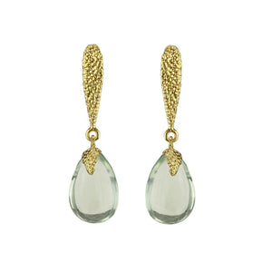 Gemstone Smooth Drop Earrings