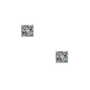 Gemstone and Diamond Stud Earrings