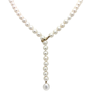Lariat Style Pearl Necklace