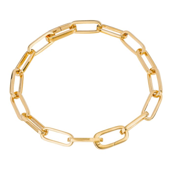 Long Link Gold Chain Bracelet