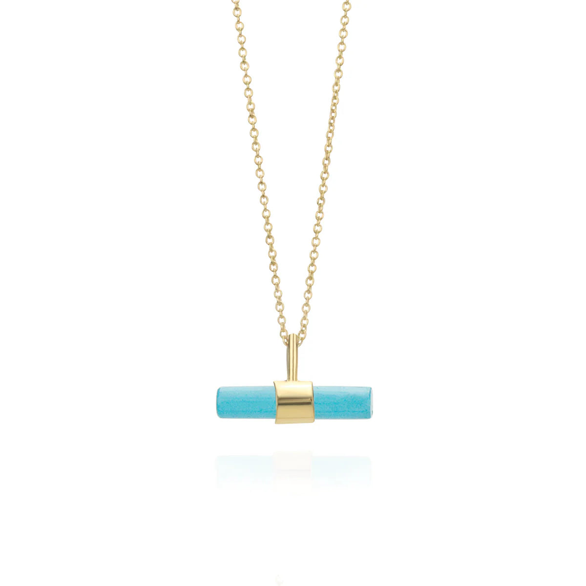 Gemstone T Bar Necklace