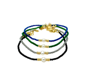Spinel and Pearl Bracelet
