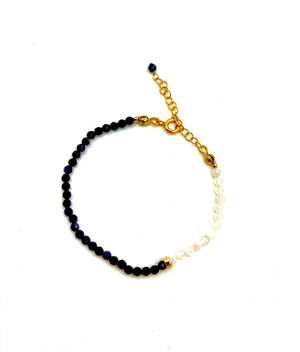 Sapphire and Moonstone Bead Bracelet