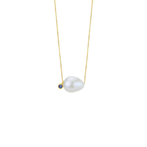 Sliding Pearl Gem Necklace