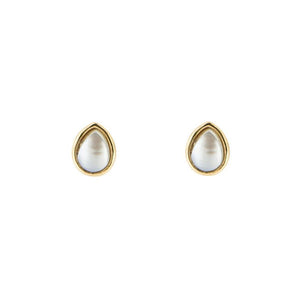 Gemstone Teardrop Stud Earrings