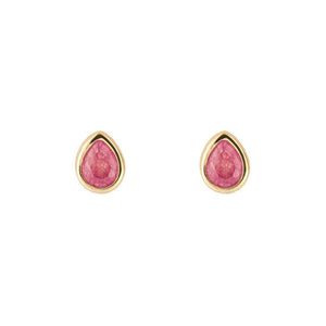 Gemstone Teardrop Stud Earrings