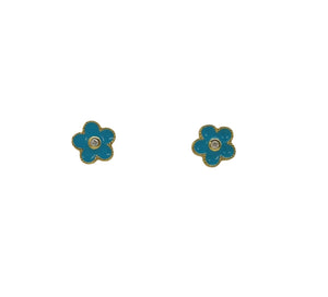 Turquoise Flower Earrings
