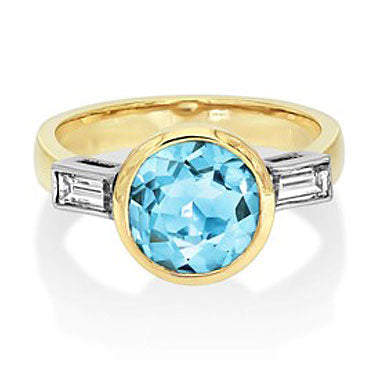 Completed New Aquamarine Ring