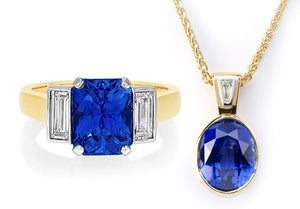 Bespoke Ring and Pendant – Blue Sapphire