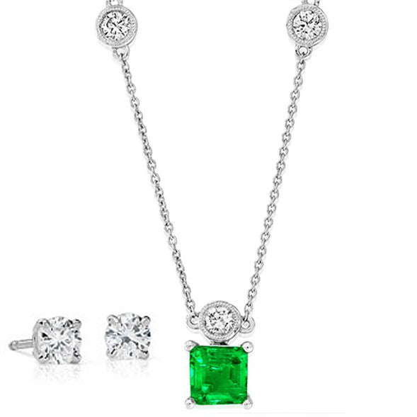 The completed earrings & necklace