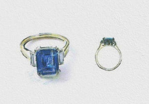 Bespoke blue sapphire sketch