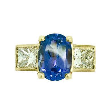 Finished Tanzanite & Diamond Ring