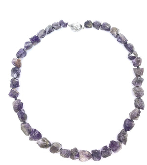 Roughcut Amethyst Necklace