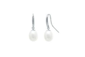 Pearl Drop Earrings on Silver