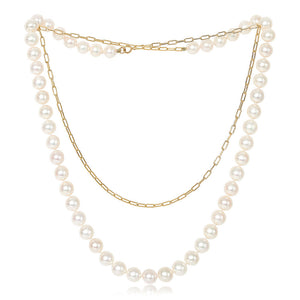 Pearl and Chain Necklace