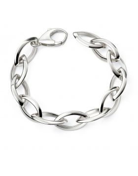 Silver Marquise Link Bracelet
