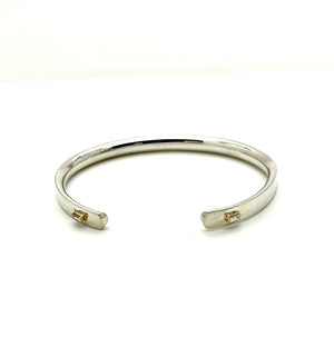 Sterling Silver and Diamond Bangle