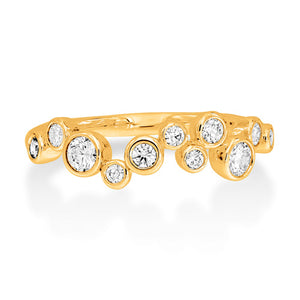 Yellow Gold Diamond Scatter Ring